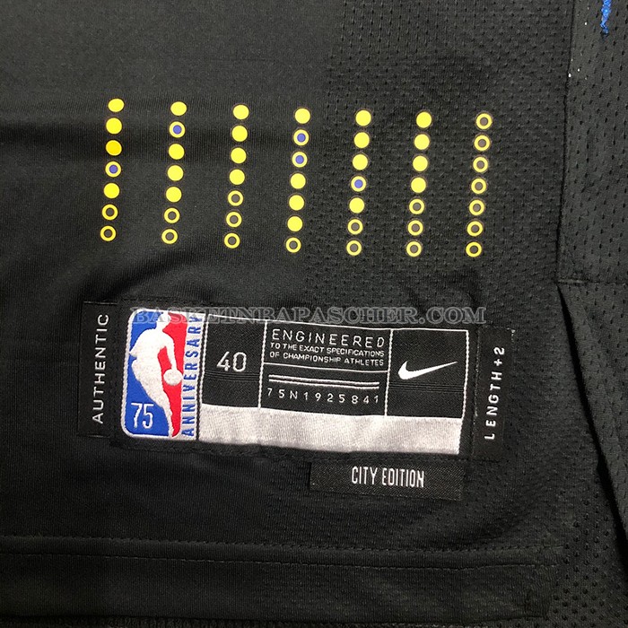 Maillot Golden State Warriors Stephen Curry NO 30 Ville 2021-22 Authentique Noir